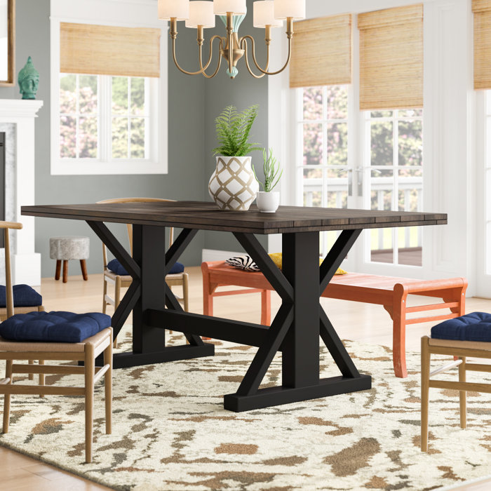 Gracie Oaks Anze Solid Wood Dining Table & Reviews - Wayfair Canada